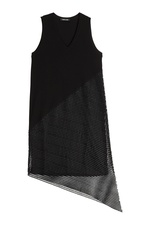 Asymmetric Dress with Mesh by Damir Doma