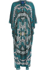 Printed Silk Maxi-Length Tunic by Elena Makri
