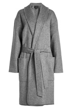 Coat with Wool and Bead Embellishment by Alexander Wang