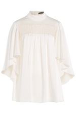 Blouse with Lace Inserts by Alexander McQueen