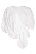 Coated Anglaise Knot Top with Cotton by Simone Rocha