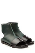 Two-Tone Leather Sandals by Marni