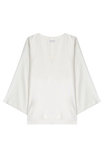 Wide Sleeve Silk Top by Helmut Lang