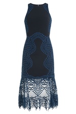 Cocktail Dress with Lace Crochet Overlay by Jonathan Simkhai