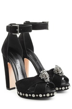 Suede Platform Sandals by Alexander McQueen