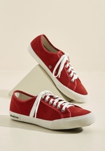 Takes Fun to Know Fun Suede Sneaker in Cardinal by Seavees