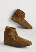 Have a Wander-ful Weekend Suede Bootie by Minnetonka