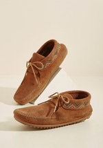 A Wander to Behold Suede Flat by Minnetonka