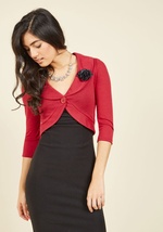 Diva Debut Cardigan in Pomegranate by Rock Steady/Steady Clothing In