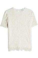 Laced Silk and Wool-Blend Top by Victoria Beckham