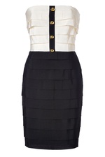Two-Tone Strapless Dress by Moschino