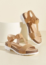 Good-Natured Glam Leather Sandal in Sand by Dr. Scholl's