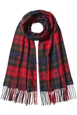 Tartan Check Fringe Scarf by Burberry