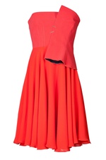 Strapless Dress with Sculptural Bodice by Marios Schwab