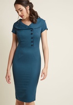 Radiantly Retro Midi Sheath Dress by ModCloth