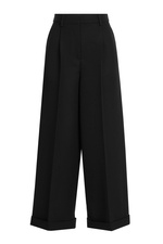 Wide Leg Virgin Wool Pants by Valentino