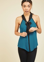 Brand New York You Sleeveless Top in Teal by LILA CLOTHING COMPANY