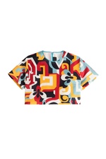 Printed Silk Cropped Top by Dsquared2
