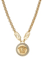 Embellished Medusa Necklace by Versace