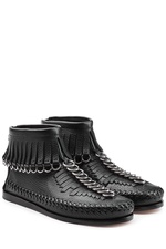 Leather Moccasin Ankle Boots by Alexander Wang