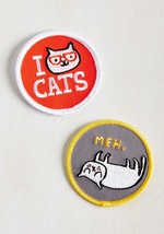 Mixed Felines Patch Set by Badge Bomb c/o One Inch Round