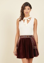 In Your Own Twirl Velvet Skirt by Flying Tomato