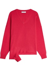 Virgin Wool and Cashmere Pullover with Deconstructed Hem by Balenciaga