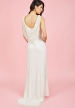 Graceful Grandeur Maxi Dress in Ivory by East End Apparels