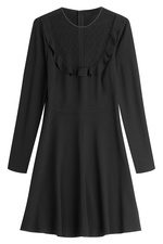 Vrigin Wool Dress with Sheer Insert by Red Valentino