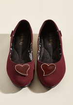 Ready to fall head over heels for these burgundy flats by Loly by Ashley
