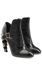Embossed Leather Ankle Boots by Salvatore Ferragamo