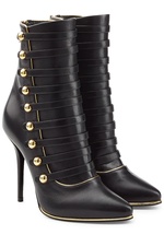 Leather Boots with Buttons by Balmain