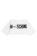 Cropped Cotton T-Shirt by Moschino