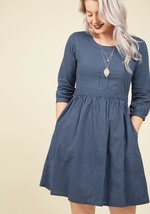 Mata Traders Team-Building Breakfast A-Line Dress by Mata Traders