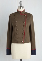 Quirk Through It Jacket in Olive by Flying Tomato