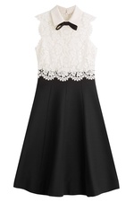 Wool-Silk Dress with Lace by Valentino