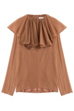 Silk Crepe Blouse with Ruffled Collar by Nina Ricci