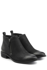Zipped Leather Ankle Boots by MICHAEL Michael Kors