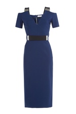 Midi Dress with Cut-Out Shoulders by Mugler