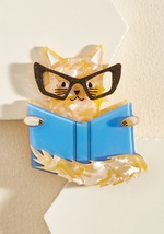 Poetry and Purrs Resin Pin by Look East Australia - Erstwilder