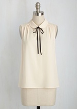 Feedback At It Sleeveless Top in Cream by BoBel