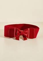 Bow, Baby! Belt in Ruby by Banned