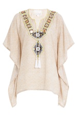 Embellished Cotton Caftan by Gooshwa