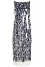 Printed Dress with Transparent Overlay by CALVIN KLEIN 205W39NYC