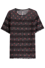 Cherry Printed Top with Lace by Marc by Marc Jacobs