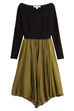 Asymmetric Dress with Silk by Olympia Le-Tan