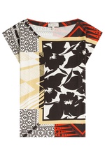 Cap Sleeve Printed Jersey Top by Etro