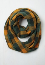Train Station Anticipation Circle Scarf in Goldenrod by Ana Accessories Inc
