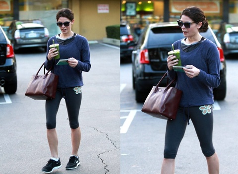 Ashley Greene with Her Workout Smoothie submitted by Canary + Rook