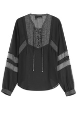 Blouse with Sheer Panels by The Kooples